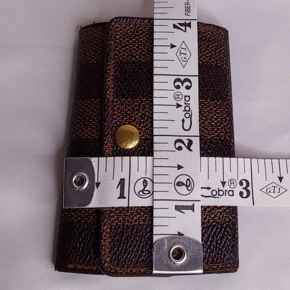 'LOUIS VUITTON' DAMIER 'EBENE'  MONOGRAM 6~RING KEY KEEPER & BOX 2-PIECE SET - Picture 13 of 16